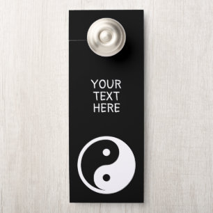 Yin Yang Symbol - solid tattoo design 1+2 Door Hanger