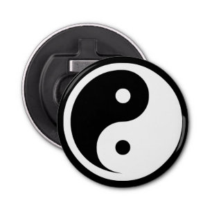 Yin Yang Symbol - solid tattoo design 2 Bottle Opener