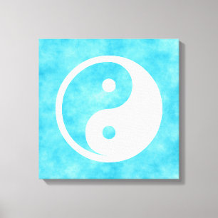 Yin Yang Symbol - solid tattoo design 2 Canvas Print