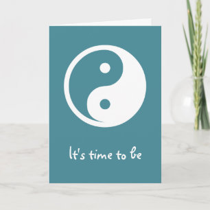 Yin Yang Symbol - solid tattoo design 2 Card