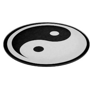 Yin Yang Symbol - solid tattoo design 2 Cutting Board