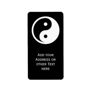 Yin Yang Symbol - solid tattoo design 2 Label