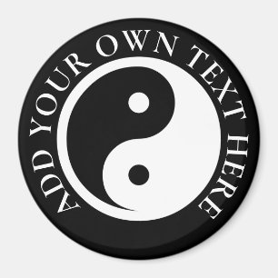 Yin Yang Symbol - solid tattoo design 2 Magnet