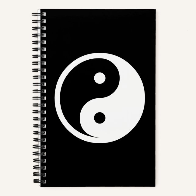 Yin Yang Symbol - solid tattoo design 2 Notebook (Front)