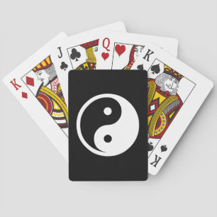 Yin Yang Symbol - solid tattoo design 2 Playing Cards