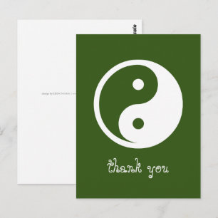 Yin Yang Symbol - solid tattoo design 2 Postcard