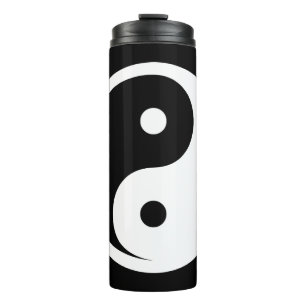 Yin Yang Symbol - solid tattoo design 2 Thermal Tumbler