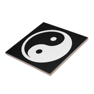 Yin Yang Symbol - solid tattoo design 2 Tile