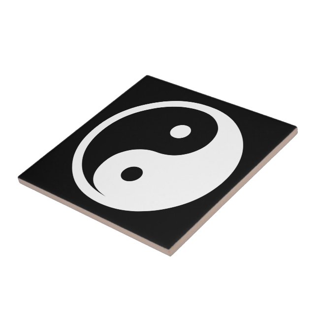Yin Yang Symbol - solid tattoo design 2 Tile (Side)