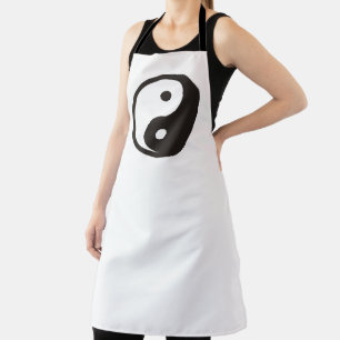 Yin Yang Symbol - solid tattoo design Apron