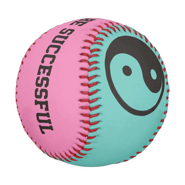 Yin Yang Symbol - solid tattoo design Baseball (Angled)