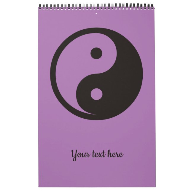 Yin Yang Symbol - solid tattoo design Calendar (Cover)
