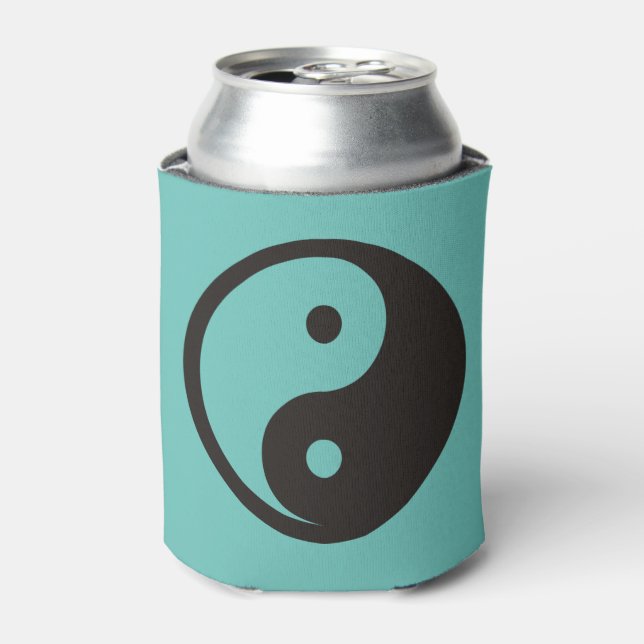Yin Yang Symbol - solid tattoo design Can Cooler (Can Front)