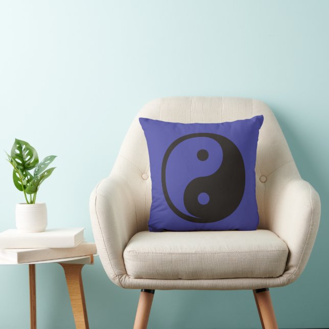 Yin Yang Symbol - solid tattoo design Cushion (Chair)