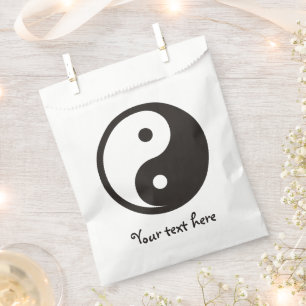 Yin Yang Symbol - solid tattoo design Favour Bags