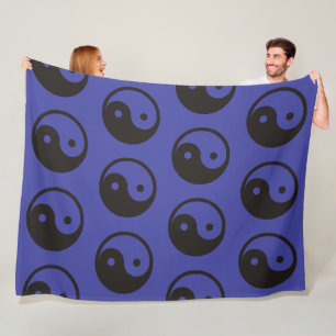 Yin Yang Symbol - solid tattoo design Fleece Blanket