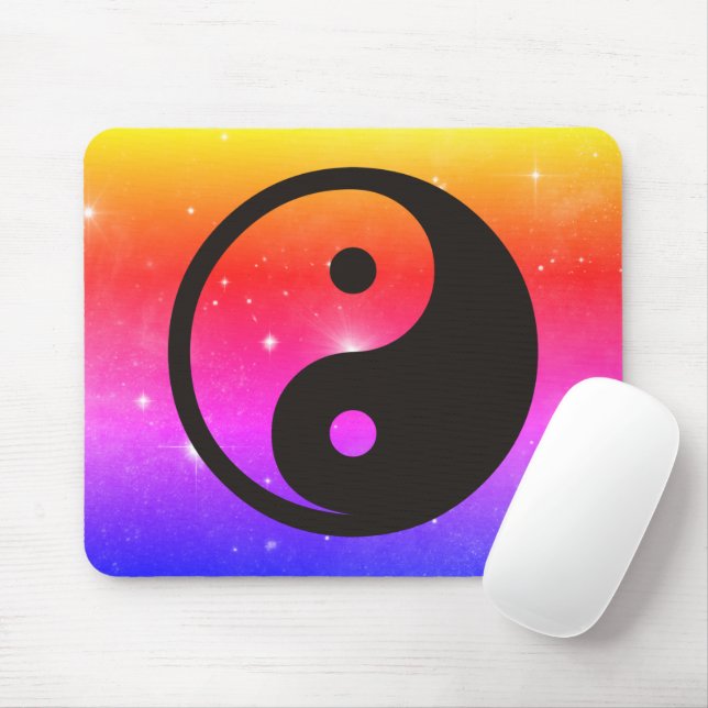 Yin Yang Symbol - solid tattoo design Mouse Mat (With Mouse)