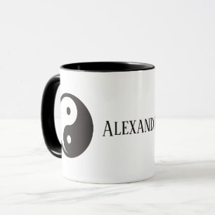 Yin Yang Symbol - solid tattoo design Mug