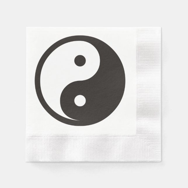 Yin Yang Symbol - solid tattoo design Napkin (Front)