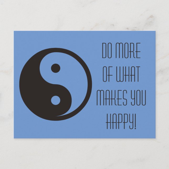 Yin Yang Symbol - solid tattoo design Postcard (Front)