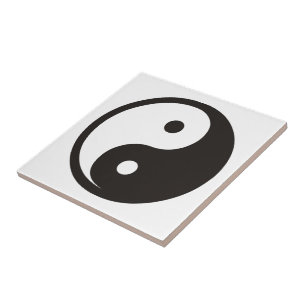 Yin Yang Symbol - solid tattoo design Tile