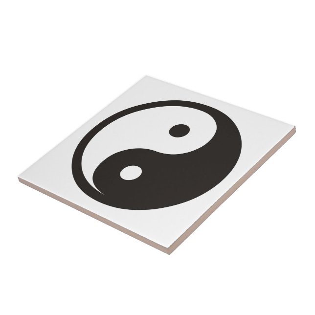 Yin Yang Symbol - solid tattoo design Tile (Side)