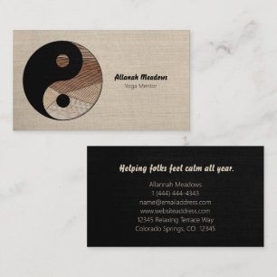 Yin-Yang Symbol Soothing Meditative Business Card