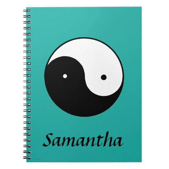 Yin Yang Symbol Spiral Notebook