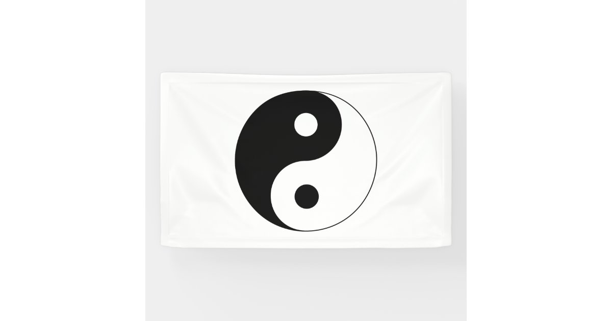 Yin Yang Symbol Spiritual Banner | Zazzle