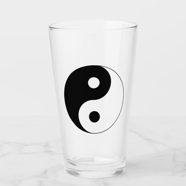 Yin Yang Symbol Spiritual Glass (Front)