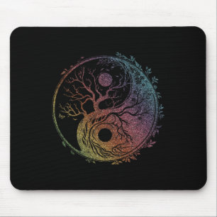 Yin Yang Symbol, Tree Of Life, Tai Chi, Qigong, Yo Mouse Mat