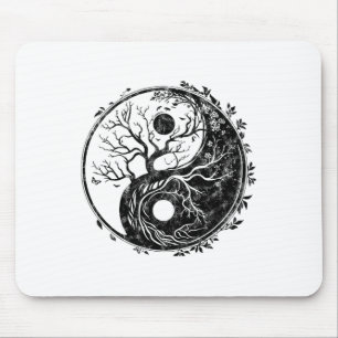 Yin Yang Symbol, Tree Of Life, Tai Chi, Qigong, Yo Mouse Mat