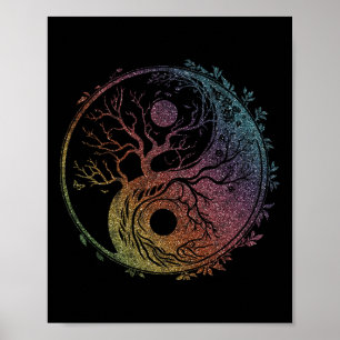 Yin Yang Symbol, Tree Of Life, Tai Chi, Qigong, Yo Poster