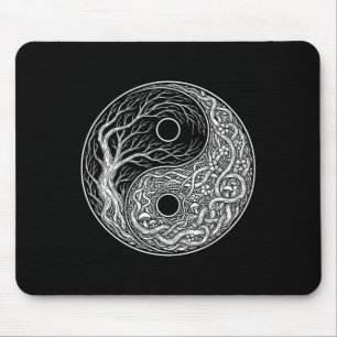 Yin Yang Symbol Tree Of Life, Tai Chi, Qigong, Yog Mouse Mat