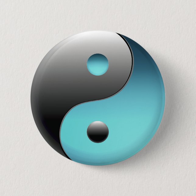 Yin Yang Symbol - Ying Yang Sign 6 Cm Round Badge (Front)