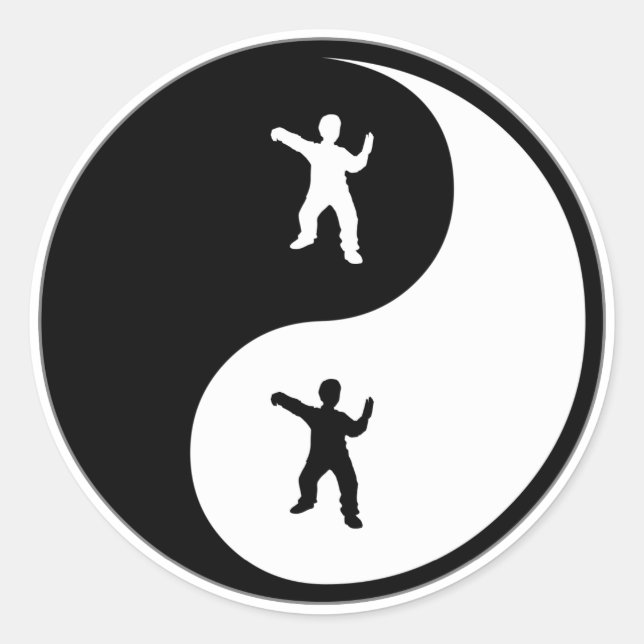Yin Yang Tai Chi Classic Round Sticker (Front)