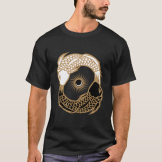 Yin Yang Tai Chi Japanese Koi Fish Koi Carp Pond J T-Shirt