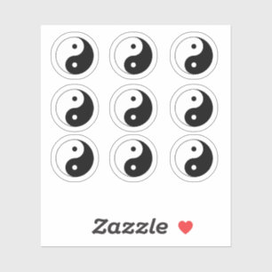Yin Yang Tai Ji Symbol Custom-Cut Vinyl Sticker