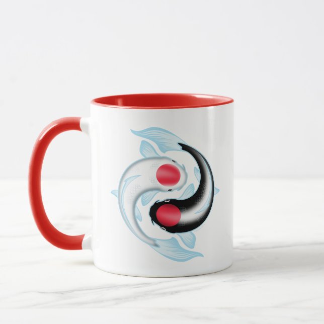 Yin Yang Tancho Koi Mug (Left)