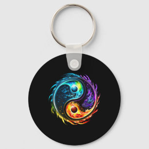 Yin Yang, Taoism, Tai Chi, Qi Gong, Polarity, Dual Key Ring
