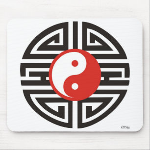 Yin Yang Tattoo Mouse Mat