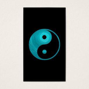 Yin Yang Teal Blue Aqua Spiral Template Black