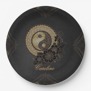 Yin yang the symbol that represents balance paper plate