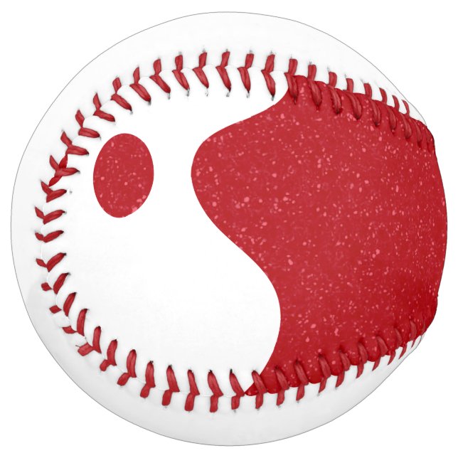 Yin Yang Tomato Red Custom Softball Design (Front Left)