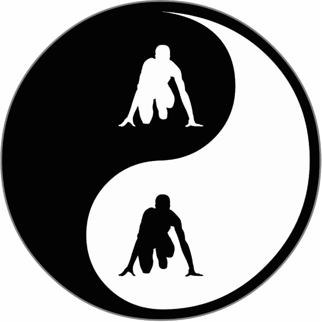 Yin Yang Track Photo Sculpture Decoration (Front)