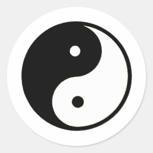 Yin Yang transp The MUSEUM Zazzle Gifts Classic Round Sticker