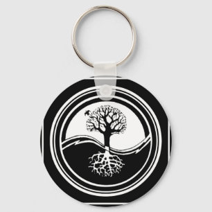 Yin Yang Tree Key Ring