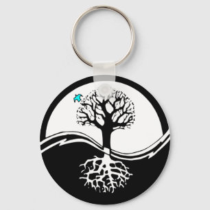 Yin Yang Tree Key Ring