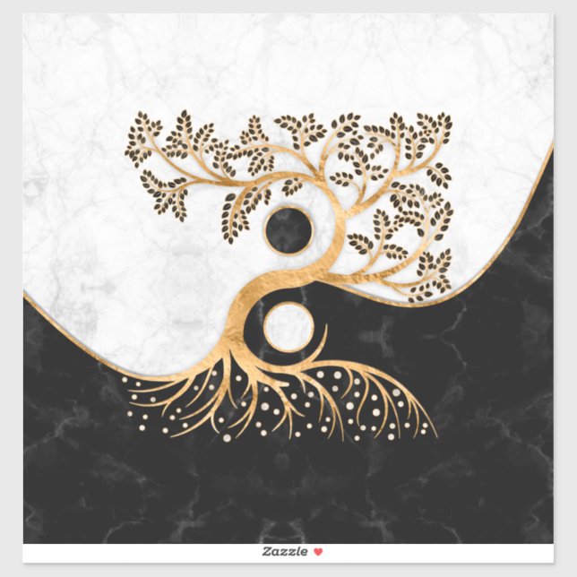 Yin Yang Tree - Marbles and Gold (Sheet)