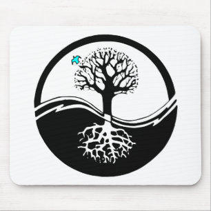 Yin Yang Tree Mouse Mat